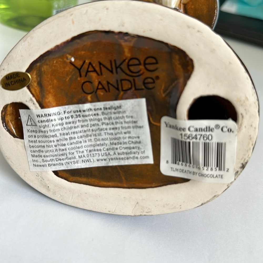 Fall Halloween Yankee Candle Boney DEATH BY CHOCOLATE Votive tealight holder - Picture 7 of 8